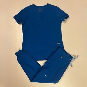 Figs XS Petite Royal Blue Scrub Set